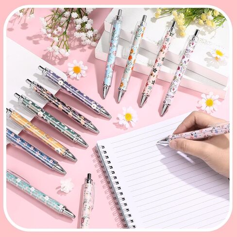 12 Pcs Animal Lover Gift Christmas Gift Bee Sloth Cat Flamingo Flower Llama Corgi Highland Cow Horse Dachshund Pug Ballpoint Pen Cute 1.0 mm Black Ink Pen for Office(Pug) in Saudi Arabia