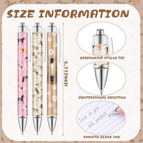 12 Pcs Animal Lover Gift Christmas Gift Bee Sloth Cat Flamingo Flower Llama Corgi Highland Cow Horse Dachshund Pug Ballpoint Pen Cute 1.0 mm Black Ink Pen for Office(Pug) in Saudi Arabia
