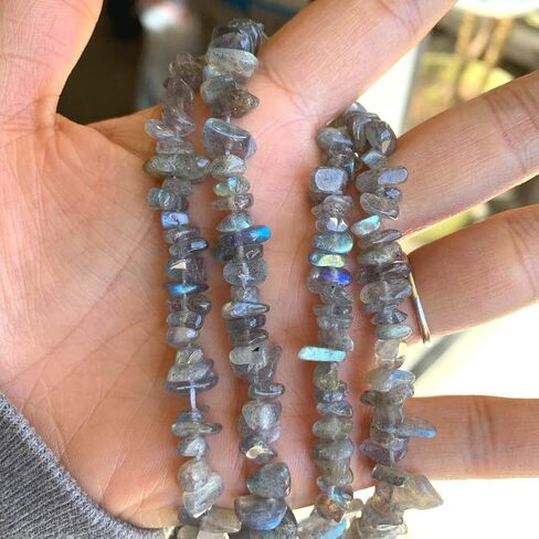 Genuine Aquamarine Chips Gemstone Beads 5-8mm Irregular Shaped Crystal Chip Stone Loose Bead for Jewelry Making 1 Strand 32" in Kuwait