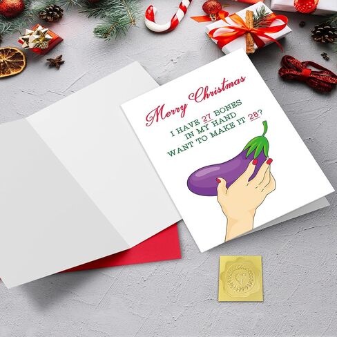 GYYsweetus Hilarious Christmas Card for Men, Funny Friend Christmas Card, You Magnificent Mother F***er, Snow man Joke Xmas Card in Saudi Arabia