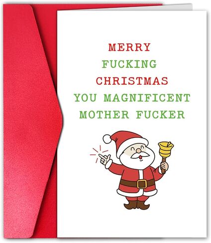 GYYsweetus Hilarious Christmas Card for Men, Funny Friend Christmas Card, You Magnificent Mother F***er, Snow man Joke Xmas Card in Saudi Arabia