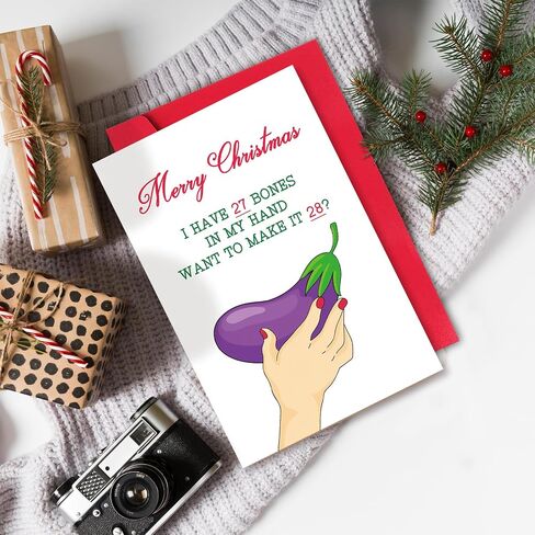 GYYsweetus Hilarious Christmas Card for Men, Funny Friend Christmas Card, You Magnificent Mother F***er, Snow man Joke Xmas Card in Saudi Arabia