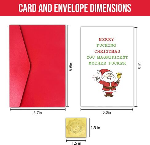 GYYsweetus Hilarious Christmas Card for Men, Funny Friend Christmas Card, You Magnificent Mother F***er, Snow man Joke Xmas Card in Saudi Arabia