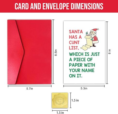 GYYsweetus Hilarious Christmas Card for Men, Funny Friend Christmas Card, You Magnificent Mother F***er, Snow man Joke Xmas Card in Saudi Arabia