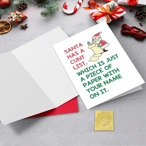GYYsweetus Hilarious Christmas Card for Men, Funny Friend Christmas Card, You Magnificent Mother F***er, Snow man Joke Xmas Card in Saudi Arabia
