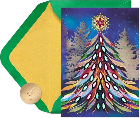 Papyrus Christmas Tree Card - Red, Green and Gold Trio (A Special Wish) in Saudi Arabia