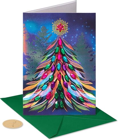 Papyrus Christmas Tree Card - Red, Green and Gold Trio (A Special Wish) in Saudi Arabia