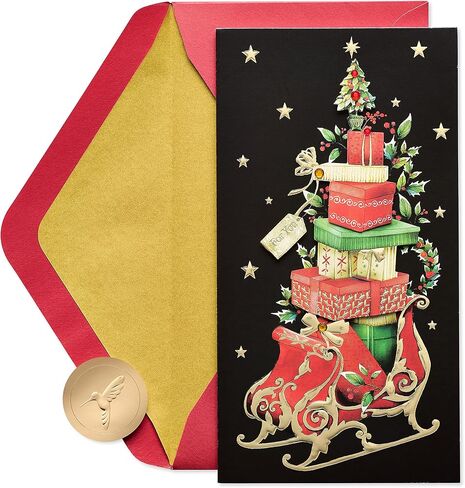Papyrus Christmas Tree Card - Red, Green and Gold Trio (A Special Wish) in Saudi Arabia