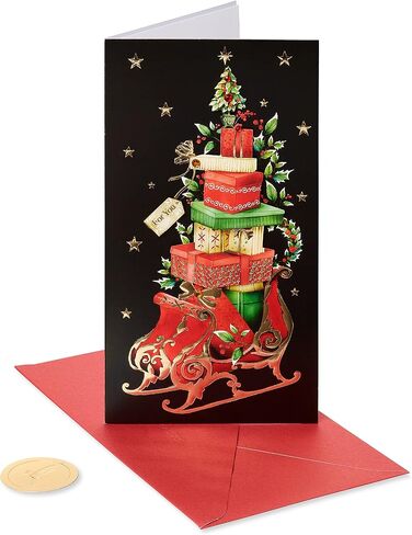 Papyrus Christmas Tree Card - Red, Green and Gold Trio (A Special Wish) in Saudi Arabia