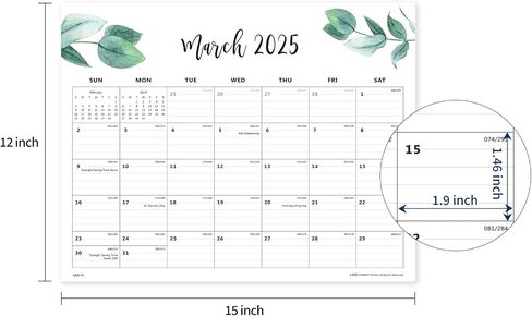 Cabbrix Simplified Desk Calendar 2025-2026, Aesthetic Desk Pad Calendar 15 x 12 Inch Runs From January 2025 to June 2026, Desk Blotter Calendar for Home Office and School in Saudi Arabia