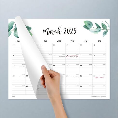Cabbrix Simplified Desk Calendar 2025-2026, Aesthetic Desk Pad Calendar 15 x 12 Inch Runs From January 2025 to June 2026, Desk Blotter Calendar for Home Office and School in Saudi Arabia