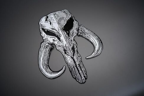 Mandalorian Skull Mythosaur Patch | رقع خلفية كبيرة للسترات (الكي/الخياطة) رقع للدراجات النارية متعددة الألوان، رقع سترة مخصصة لقمصان العمل والملابس in Saudi Arabia