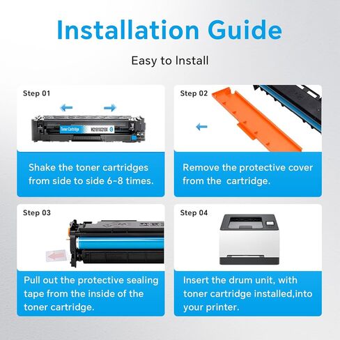 خرطوشة حبر بديلة 218X عالية الإنتاجية لـ HP 218X/218A متوافقة مع HP Color Laser Jet Pro 3201dw MFP 3301cdw MFP 3301fdw MFP 3301sdw W2180X W2181X W2182X W2183X (4 BK/Y/C/M) (بدون شريحة) in Kuwait