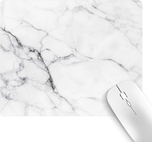 HD Bright Colors Gaming Mousepad Office Mousepad Natural Eco Rubber Durable Computer Desk Stationery Accessories Mouse Pads for Gift Rectangle Mousepad Non-Slip Rubber (White Marble) in Saudi Arabia