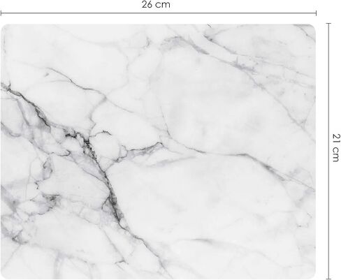 HD Bright Colors Gaming Mousepad Office Mousepad Natural Eco Rubber Durable Computer Desk Stationery Accessories Mouse Pads for Gift Rectangle Mousepad Non-Slip Rubber (White Marble) in Saudi Arabia