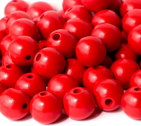 240pcs Wood Beads White 16mm for Craft and DIY Projects Decorative Beads(White Color Hole:4mm) in Saudi Arabia