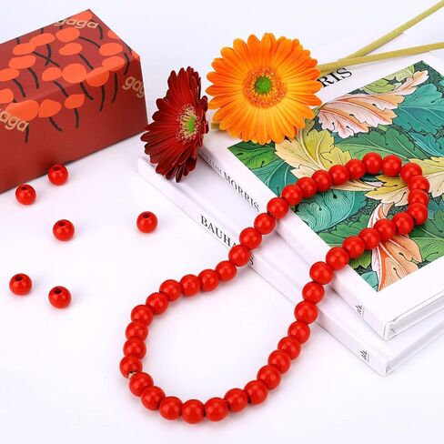 240pcs Wood Beads White 16mm for Craft and DIY Projects Decorative Beads(White Color Hole:4mm) in Saudi Arabia