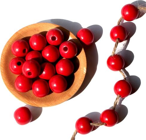 240pcs Wood Beads White 16mm for Craft and DIY Projects Decorative Beads(White Color Hole:4mm) in Saudi Arabia