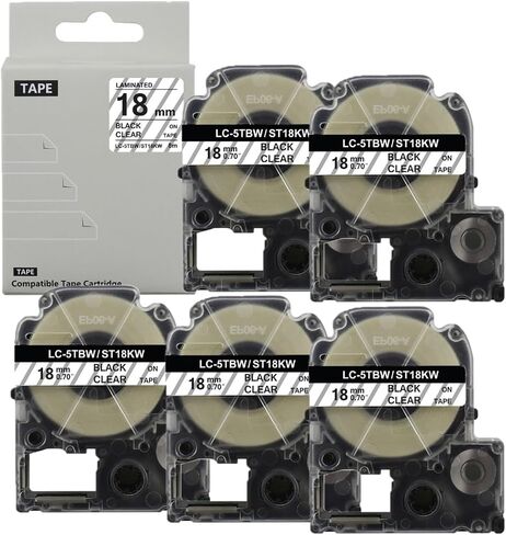 3 عبوات سوداء على صفراء بديلة لشريط الملصقات LC-4YBW LC-4YBW SC12YW 1/2 بوصة (12 مم) خراطيش شريط الملصقات القابلة لإعادة التعبئة لصانع الملصقات Epson Labe Works LW300 LW400 LW600P LW700 in Kuwait