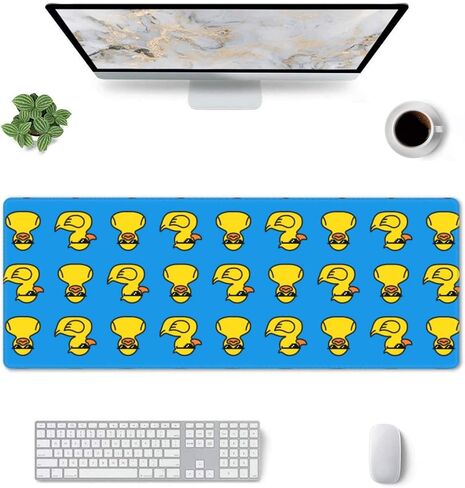 Blue Duck Sunglasses Cartoon Animal Funny Mouse Pad XL Extended Mouse Mat, Non Slip Rubber Base Stitched Edge Gaming Pc Table Large Mice Pad 31.5 X 11.8 Inch in Saudi Arabia
