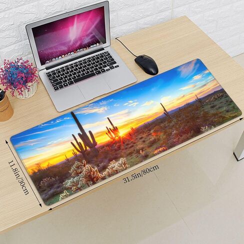 Blue Duck Sunglasses Cartoon Animal Funny Mouse Pad XL Extended Mouse Mat, Non Slip Rubber Base Stitched Edge Gaming Pc Table Large Mice Pad 31.5 X 11.8 Inch in Saudi Arabia
