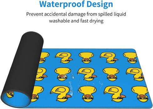 Blue Duck Sunglasses Cartoon Animal Funny Mouse Pad XL Extended Mouse Mat, Non Slip Rubber Base Stitched Edge Gaming Pc Table Large Mice Pad 31.5 X 11.8 Inch in Saudi Arabia