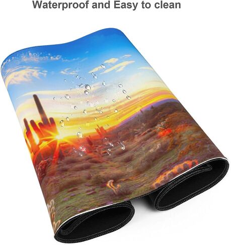Blue Duck Sunglasses Cartoon Animal Funny Mouse Pad XL Extended Mouse Mat, Non Slip Rubber Base Stitched Edge Gaming Pc Table Large Mice Pad 31.5 X 11.8 Inch in Saudi Arabia