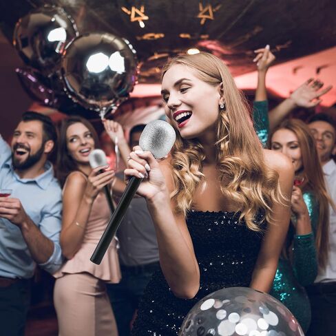 8 Pack Microphone Toy Fake Plastic Glitter Stage Mic Costume Prop for Stage Play Cosplay Prop Birthday Disco Theme Party Favors (color set 2) in Kuwait