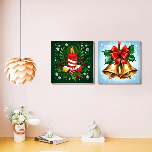 2 Pack Framed Paint by Number for Adults,DIY Small Easy Acrylic Paint by Number Kits, Colorful Balloon Paint by Numbers Kits on Canvas, Paint by Number for Beginners for Home Wall Decor 8x8inch in Saudi Arabia