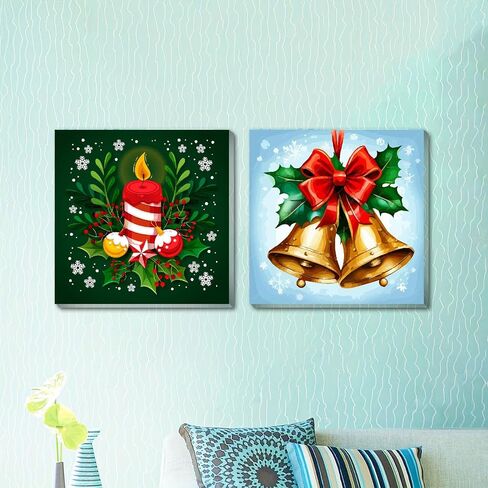 2 Pack Framed Paint by Number for Adults,DIY Small Easy Acrylic Paint by Number Kits, Colorful Balloon Paint by Numbers Kits on Canvas, Paint by Number for Beginners for Home Wall Decor 8x8inch in Saudi Arabia