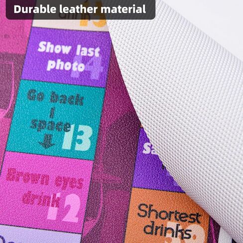 Drinking Board Game,Leather Mat Drinking Games for Adults,Interactive Girls Night Drinking Games,Bachelorette Party Games in Saudi Arabia