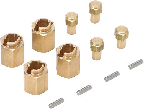 Brass Wheel Hex Hub 10mm(+4mm) Extenders Adaptor Spacers Offsets Adapter for TRX4M 1/18 RC Crawler Car Upgrade Parts-Gold in Saudi Arabia