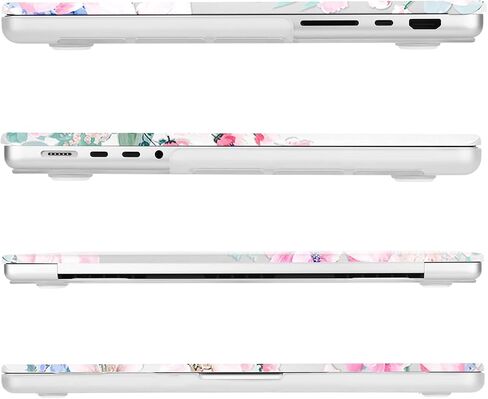 حافظة MOSISO متوافقة مع جهاز MacBook Pro 16 بوصة 2024 2023 2022 2021 M4 M3 M2 M1 A3403 A3186 A2991 A2780 A2485 Pro Max Chip، حافظة صلبة من البلاستيك الواقي على شكل زهرة البرقوق وغطاء لوحة المفاتيح، شفاف in Saudi Arabia