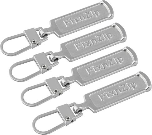 FixnZip Replacement Zipper Pull (4 Pack) (Black, Medium Large) in Kuwait