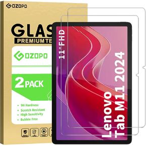 [2 Pack Screen Protector for Lenovo Tab M11 11inch 2024, [Scratch Resistant] [Bubble Free] Tempered Glass Screen Film