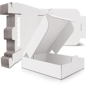 ideaglass Gift Box Shipping Boxes for Packaging Small Business 25Pcs White Cardboard Mailer Boxes for Mother's Day Party Wedding Bridal Baby Shower