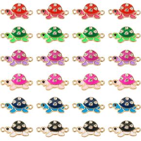Enamel Butterfly Connector Charms Rhinestone Butterfly Links Pendants Alloy Crystal Butterfly Double Loops Pendant for Earrings Bracelets Necklace Jewelry Making