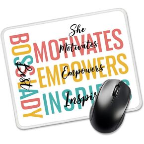 Best Boss Lady Rectangular Mouse Pad, Funny Mouse Pads for Desk, Boss Gifts for Women, Boss Lady Office Decor, Thank You Gifts Supervisor Gifts for Women Boss Leader, Woman Power Mouse Pad