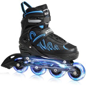 Inline Skates for Girls and Boys Ages 5-8 8-12 Light up Wheels, Adjustable Size Roller Skates Blades Kids Adult Women Outdoor