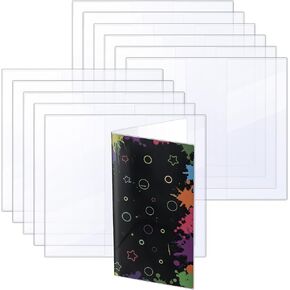 12 Pcs Pocket Calendar 3.5'' x 6.5'' Clear Pocket Planner PVC Covers Clear Plastic Cover Waterproof Small Planner Sleeve