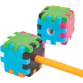 Fun Express Cube Puzzle Pencil Sharpener - Stationery - 12 Pieces