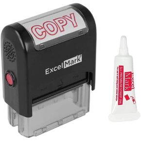 ExcelMark A1539 Copy Self-Inking Stamp with Reversible Pad (Stamp Plus 5cc Refill Ink)