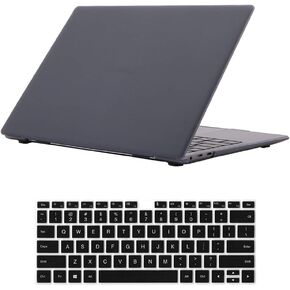 Se7enline Compatible with Huawei MateBook X Pro 2018/2019/2020/2021 Matte Laptop Protective Hard Shell Case for Huawei Mate Book X Pro 13.9 inch with Keyboard Cover Skin,Matte Black