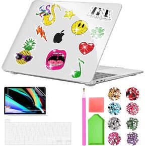 EooCoo Case Compatible with MacBook Pro 13 inch M2 2024 2023 2022-2016 Release M1 A2338 A2289 A2251 A2159 A1989 A1706 A1708, DIY Diamond Art Kit for Girls