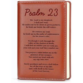 Psalm 23 Gift The Lord is My Shepherd Leather Journal Notebook Religious Christian Gift Bible Verse Gift for Women Men Scripture Travel Journal Gift (Psalm 23)