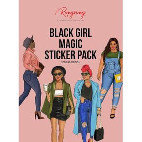 Rongrong Black Girl Planner Stickers Pack Vol 2 for Planners, Calendars, Journals and Projects – Premium Quality Hand Drawn Fierce Fabulous Queens – Scrapbook Accessories - 8 Sheets