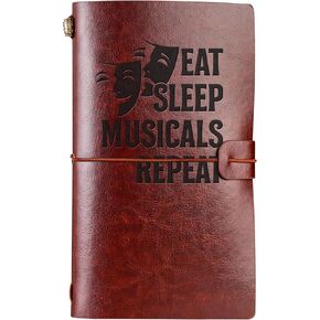 InnoBeta Theater Gifts Journal for Girls, Women, for Actress, Actor, Director, Embossed Refillable Notebook, Sketchbook, 7x5 Inches - Musicals