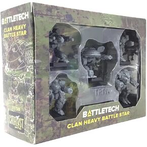 BattleTech Clan Heavy Battle Star - لعبة مناورات مصغرة للاعبين فما فوق، للأعمار من 14 عامًا فما فوق، 1.5 ساعة + وقت اللعب - مجموعة Mech Warfare الكلاسيكية من Catalyst Game Labs