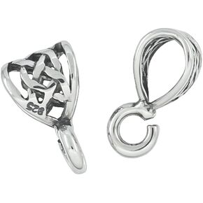 1PC Sterling Silver Pendant Clasp Bail Connector Slider for DIY Jewelry Pendant