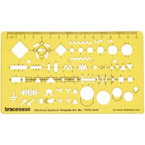 Traceease Electrical Drafting Electrical Symbols Template Drawing Stencil,Designing Template Measuring Ruler